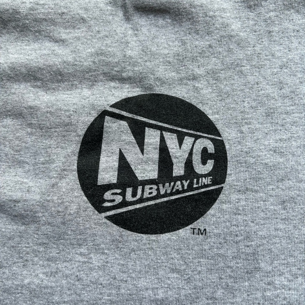 Harlem NYC Subway Line Gray T-Shirt Size Large - Picture 6 of 6